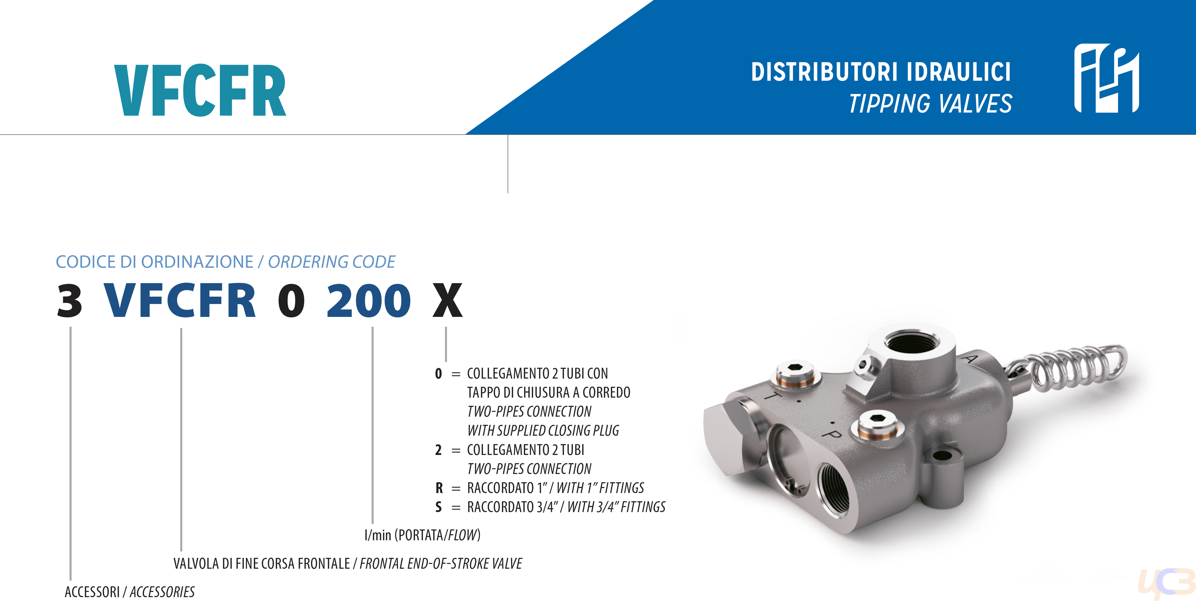 Клапан ограничения хода 1" VFCFR200 200 л/мин, 350 бар HydroCar/IPH