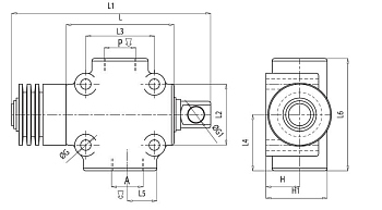 Клапан ограничения хода 3/4" VLV_FC_3/4-CDR_02 (V-FCR 1T 120) 120 л/мин, 350 бар