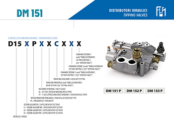 Распределитель самосвальный D152 1" HydroCar/IPH 150 л/мин, 200 бар (250-300 bar) 2 доп секции