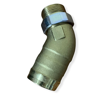 Фитинг всасывающий 1 1/4" угловой 45°, X T.51 латунный HYDROCAR/IPH