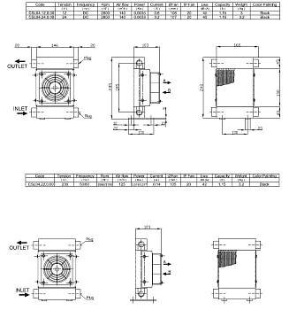 Маслоохладитель воздушный (теплообменник, теплообменный агрегат) CIESSE 24В 60 гр А