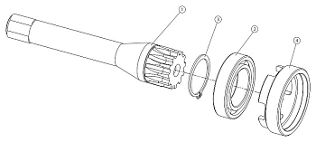 Вал отбора мощности ZF 16S130 - 190, 16S1650 HYDROCAR/IPH L-213 мм