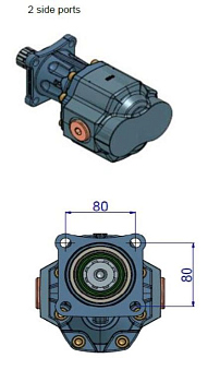 Насос шестеренный ISO (100 куб см) 100L-BI-4H5-2S-20BSP20-250 HYVA 